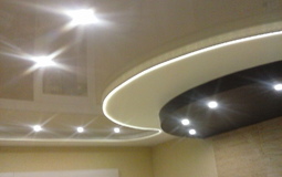 2 уровня в гостиную с LED подсветкой